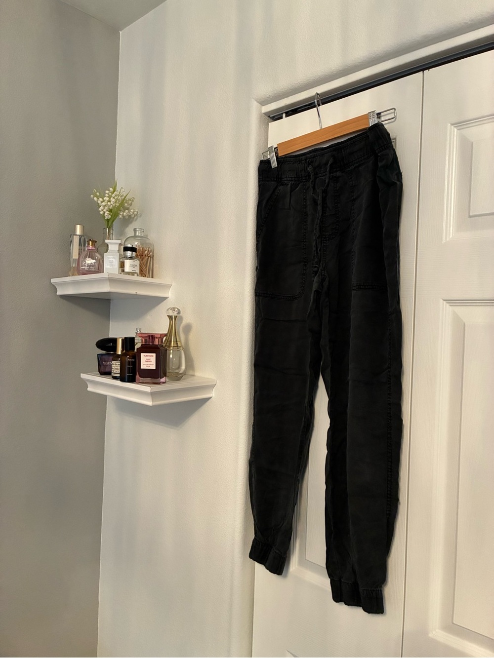 Orvis Black Elastic Waist Casual Pants